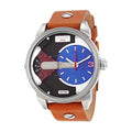  Shop Authentic Diesel Mini Daddy Blue & Black Dial Brown Leather Strap Watch For Men - DZ7308 - Luxxuri