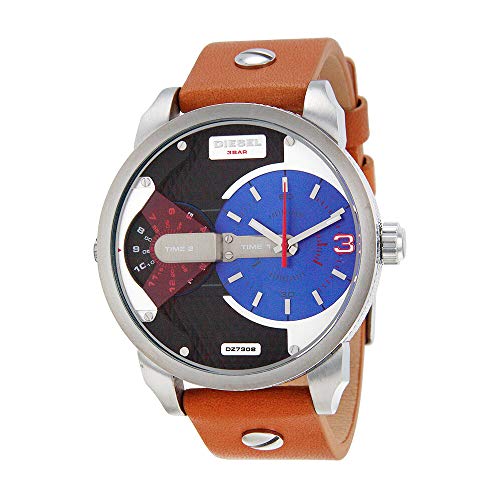  Shop Authentic Diesel Mini Daddy Blue & Black Dial Brown Leather Strap Watch For Men - DZ7308 - Luxxuri