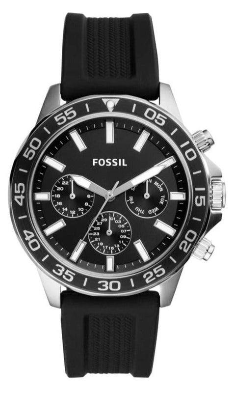  Shop Authentic Fossil Bannon Multifunction Black Dial Black Silicone Strap Watch for Men - BQ2494 - Luxxuri
