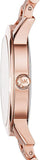  Shop Authentic Michael Kors Hartman Rose Gold Dial Rose Gold Steel Strap Watch For Women - MK3491 - Luxxuri