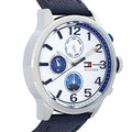  Shop Authentic Tommy Hilfiger Jackson Silver Dial Black Leather Strap Watch for Men - 1791240 - Luxxuri