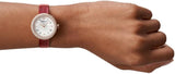  Shop Authentic Emporio Armani Rosa Two Hand White Dial Red Leather Strap Watch For Women - AR11357 - Luxxuri