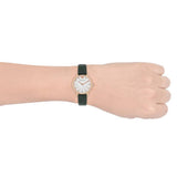  Shop Authentic Emporio Armani Mother of Pearl Dial Green Leather Strap Watch For Women - AR11150 - Luxxuri
