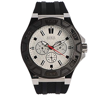  Shop Authentic Guess Force Analog Quartz White Dial Black Rubber Strap Watch For Men - W0674G3 - Luxxuri