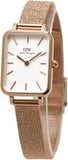  Shop Authentic Daniel Wellington Quadro Melrose White Dial Gold Mesh Strap Watch For Women - DW00100431 - Luxxuri