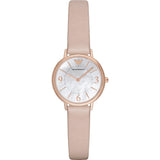  Shop Authentic Emporio Armani Kappa White Mother of Pearl Dial Pink Leather Strap Watch For Women - AR2512 - Luxxuri