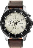  Shop Authentic Fossil Dillinger Chronograph White Dial Brown Leather Strap Watch for Men - FS5674 - Luxxuri