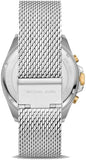  Shop Authentic Michael Kors Brecken Quartz Black Dial Silver Mesh Strap Watch For Men - MK8961 - Luxxuri