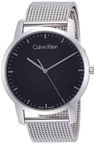 Shop Authentic Calvin Klein City Chronograph Black Dial Silver Mesh Bracelet Watch for Men - K2G2G121 - Luxxuri