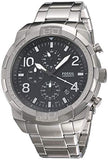  Shop Authentic Fossil Bronson Chronograph Black Dial Silver Steel Strap Watch for Men - FS5710 - Luxxuri