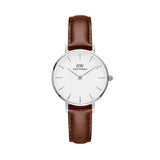  Shop Authentic Daniel Wellington Petite White Dial Brown Leather Strap Watch For Women - DW00100243 - Luxxuri