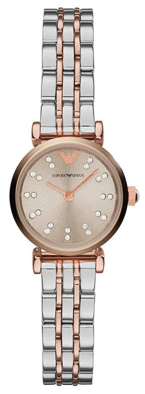  Shop Authentic Emporio Armani Gianni T Bar Grey Dial Two Tone Steel Strap Watch For Women - AR1841 - Luxxuri