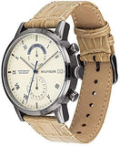  Shop Authentic Tommy Hilfiger Kane White Dial Beige Leather Strap Watch for Men - 1710399 - Luxxuri