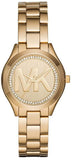  Shop Authentic Michael Kors Slim Runway Gold Dial Gold Steel Strap Watch for Women - MK3477 - Luxxuri