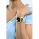  Shop Authentic Guess Sparkler Diamonds Black Dial Gold Steel Strap Watch for Women - GW0111L2 - Luxxuri