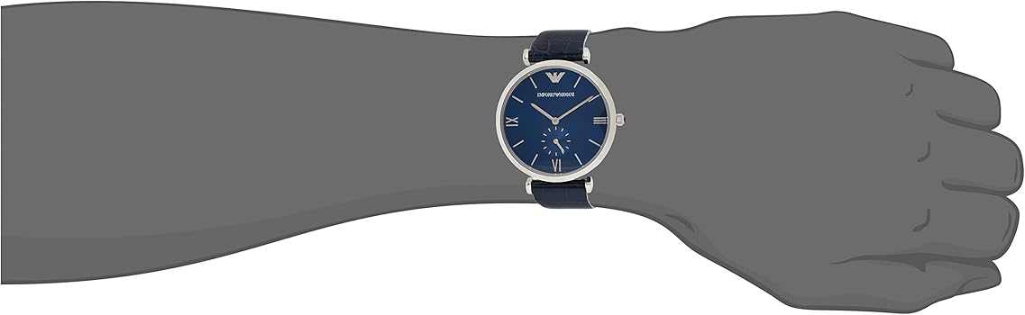  Shop Authentic Emporio Armani Gianni T Bar Quartz Blue Dial Blue Leather Strap Watch For Men - AR11300 - Luxxuri