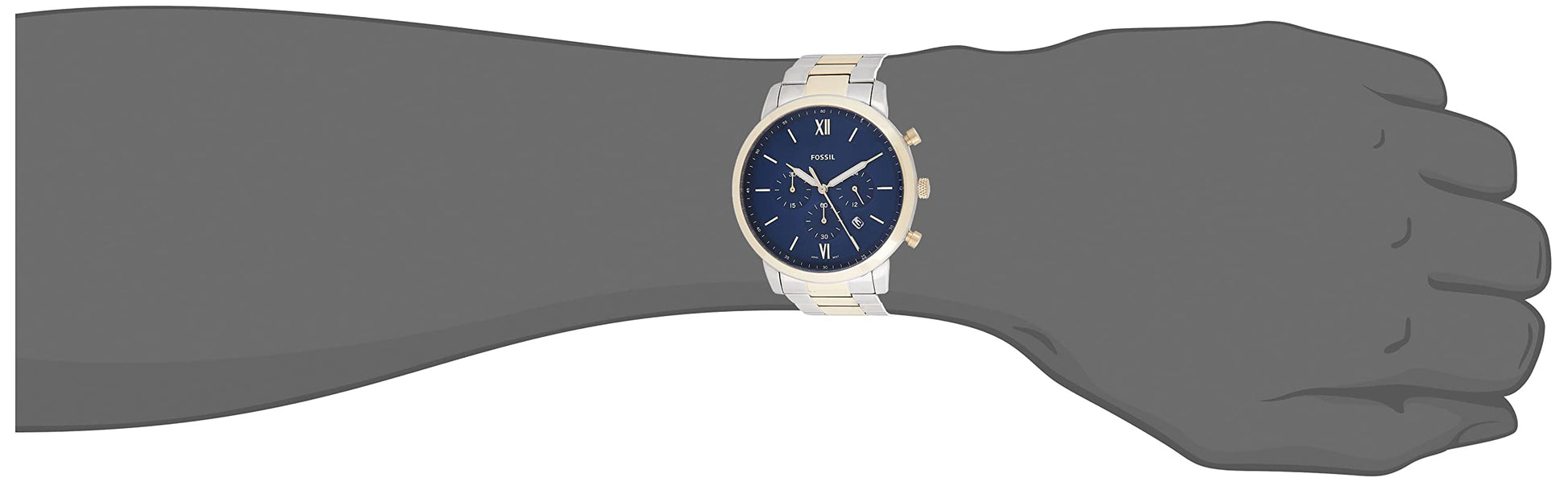  Shop Authentic Fossil Neutra Chronograph Blue Dial Two Tone Steel Strap Watch for Men - FS5706 - Luxxuri