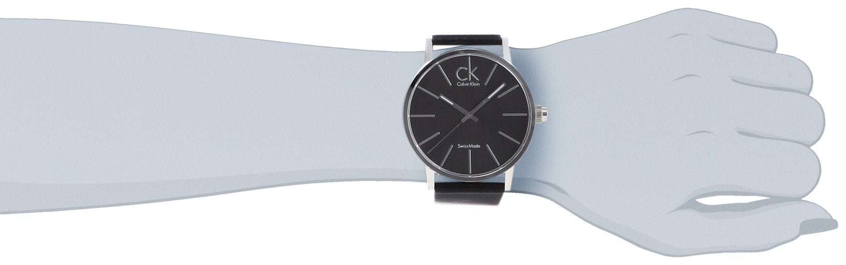  Shop Authentic Calvin Klein Minimal Black Dial Black Leather Strap Watch for Men - K7621107 - Luxxuri