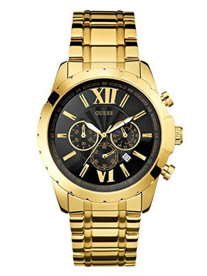  Shop Authentic Guess Optic Multifunction Black Dial Gold Steel Strap Watch for Men - W0193G1 - Luxxuri