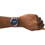  Shop Authentic Fossil Neutra Minimalist Moonphase Blue Dial Brown Leather Strap Watch for Men - FS5903 - Luxxuri
