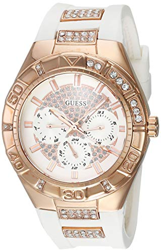  Shop Authentic Guess Luna Diamonds White Dial White Rubber Strap Watch for Women - W0653L4 - Luxxuri