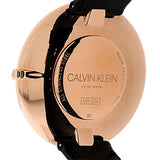  Shop Authentic Calvin Klein Full Moon Black Dial Black Leather Strap Watch for Women - K8Y236C1 - Luxxuri