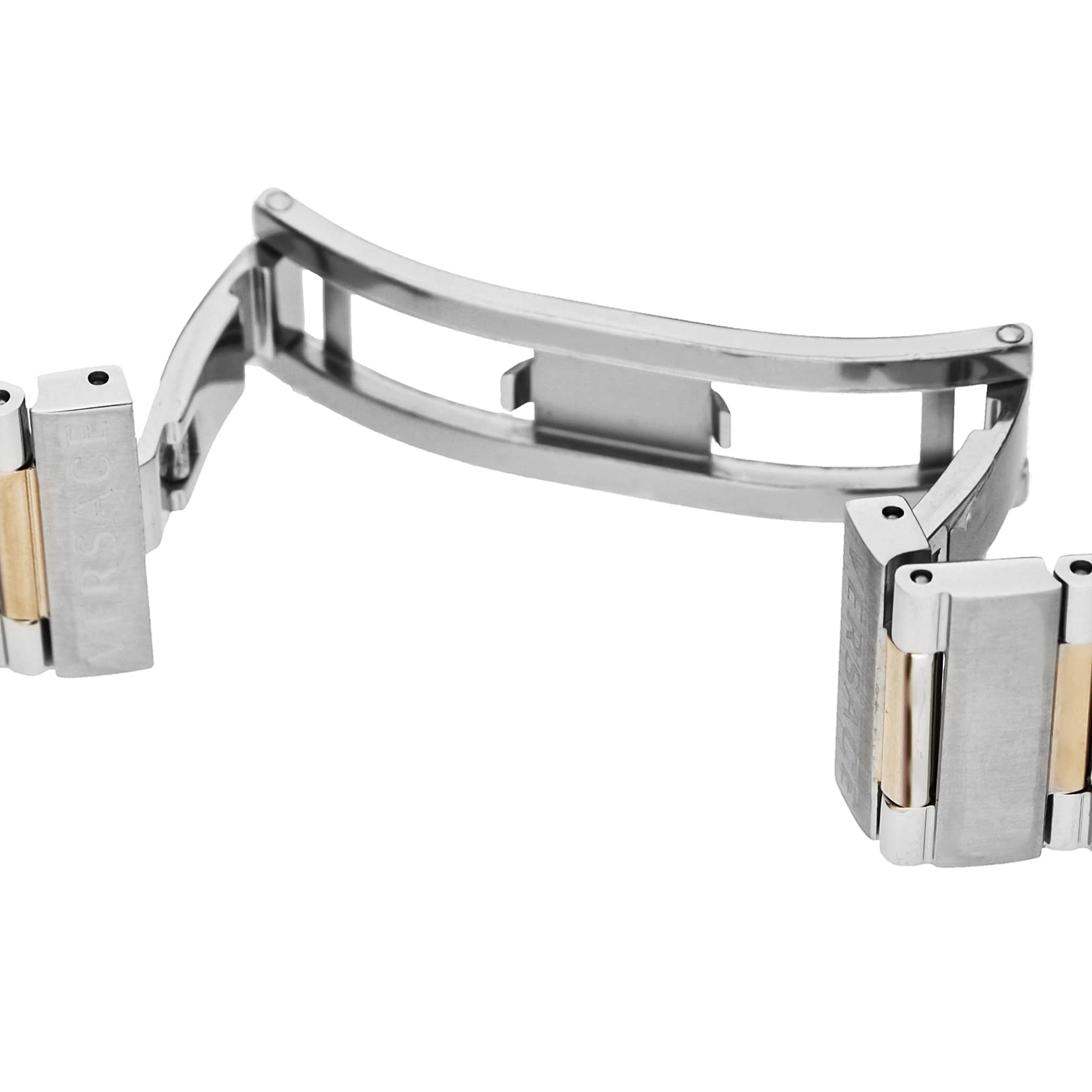  Shop Authentic Versace Greca Quartz White Dial Two Tone Steel Strap Watch For Women - VEVH01020 - Luxxuri