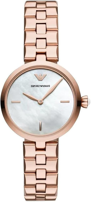  Shop Authentic Emporio Armani Arianna Analog Mother of Pearl Dial Rose Gold Steel Strap Watch For Women - AR11196 - Luxxuri