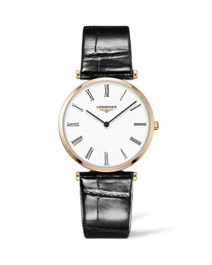  Shop Authentic Longines La Grande Classique De Longines White Dial Black Leather Strap Watch for Women - L4.755.1.91.2 - Luxxuri