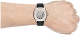  Shop Authentic Emporio Armani Zeta Skeleton Automatic Silver Dial Black Leather Strap Watch For Men - AR60018 - Luxxuri