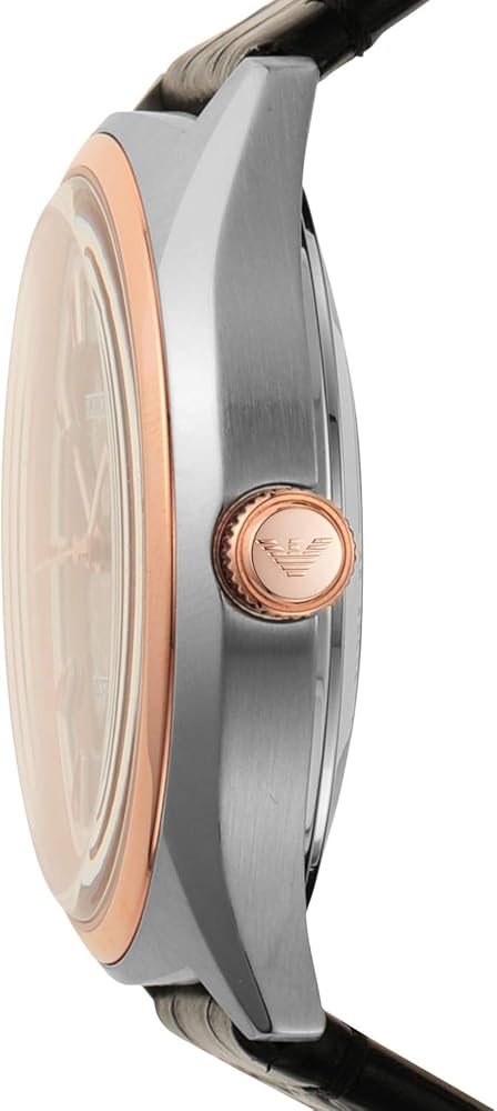  Shop Authentic Emporio Armani Zeta Skeleton Automatic Silver Dial Black Leather Strap Watch For Men - AR60018 - Luxxuri