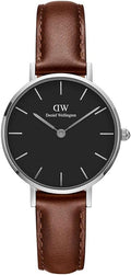  Shop Authentic Daniel Wellington Classic Petite St Mawes Black Dial Brown Leather Strap Watch For Women - DW00100237 - Luxxuri