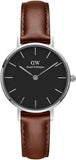  Shop Authentic Daniel Wellington Classic Petite St Mawes Black Dial Brown Leather Strap Watch For Women - DW00100237 - Luxxuri