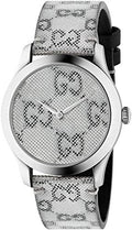  Shop Authentic Gucci G Timeless Quartz Grey Dial Grey Leather Strap Watch For Men - YA1264058 - Luxxuri