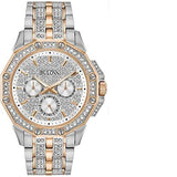  Shop Authentic Bulova Octova Crystal Silver Dial Two Tone Steel Strap Watch for Men - 98C133 - Luxxuri