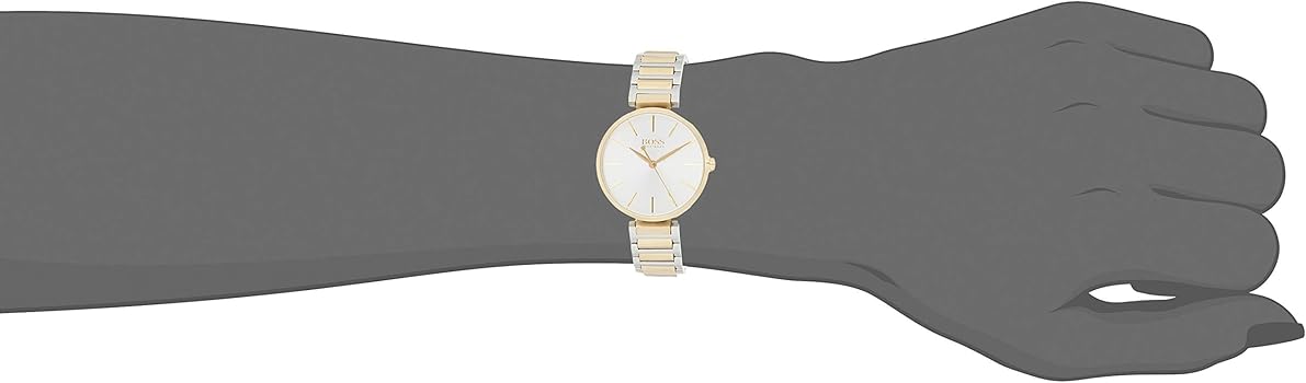  Shop Authentic Hugo Boss Allusion Quartz Silver Dial Two Tone Steel Strap Watch For Women - 1502417 - Luxxuri