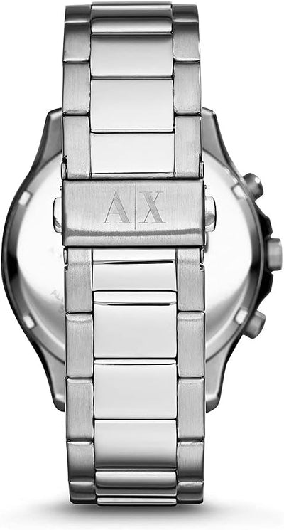  Shop Authentic Armani Exchange Miami Chronograph Black Dial Silver Steel Strap Watch For Men - AX1057 - Luxxuri