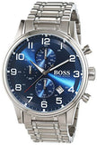  Shop Authentic Hugo Boss Aeroliner Blue Dial Silver Steel Strap Watch for Men - 1513183 - Luxxuri