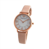  Shop Authentic Emporio Armani Kappa White Mother of Pearl Dial Pink Leather Strap Watch For Women - AR2512 - Luxxuri