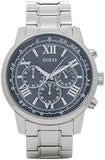  Shop Authentic Guess Horizon Chronograph Quartz Blue Dial Silver Steel Strap Watch for Men - W0379G3 - Luxxuri