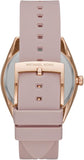  Shop Authentic Michael Kors Janelle Three Hand Rose Gold Dial Pink Rubber Strap Watch For Women - MK7139 - Luxxuri