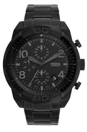  Shop Authentic Fossil Bronson Chronograph Black Dial Black Steel Strap Watch for Men - FS5712 - Luxxuri