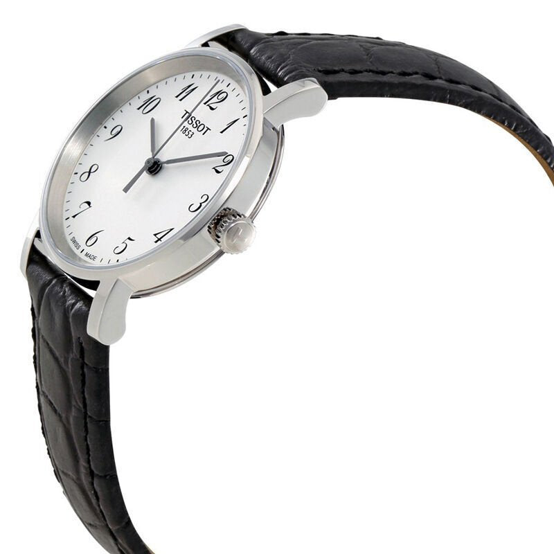  Shop Authentic Tissot Everytime Small White Dial Black Leather Strap Watch For Women - T109.210.16.032.00 - Luxxuri