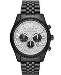  Shop Authentic Michael Kors Lexington Chronograph Crystals Silver Dial Black Steel Strap Watch for Men - MK8605 - Luxxuri