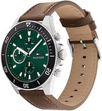  Shop Authentic Tommy Hilfiger Larson Chronograph Green Dial Brown Leather Strap Watch For Men - 1791983 - Luxxuri