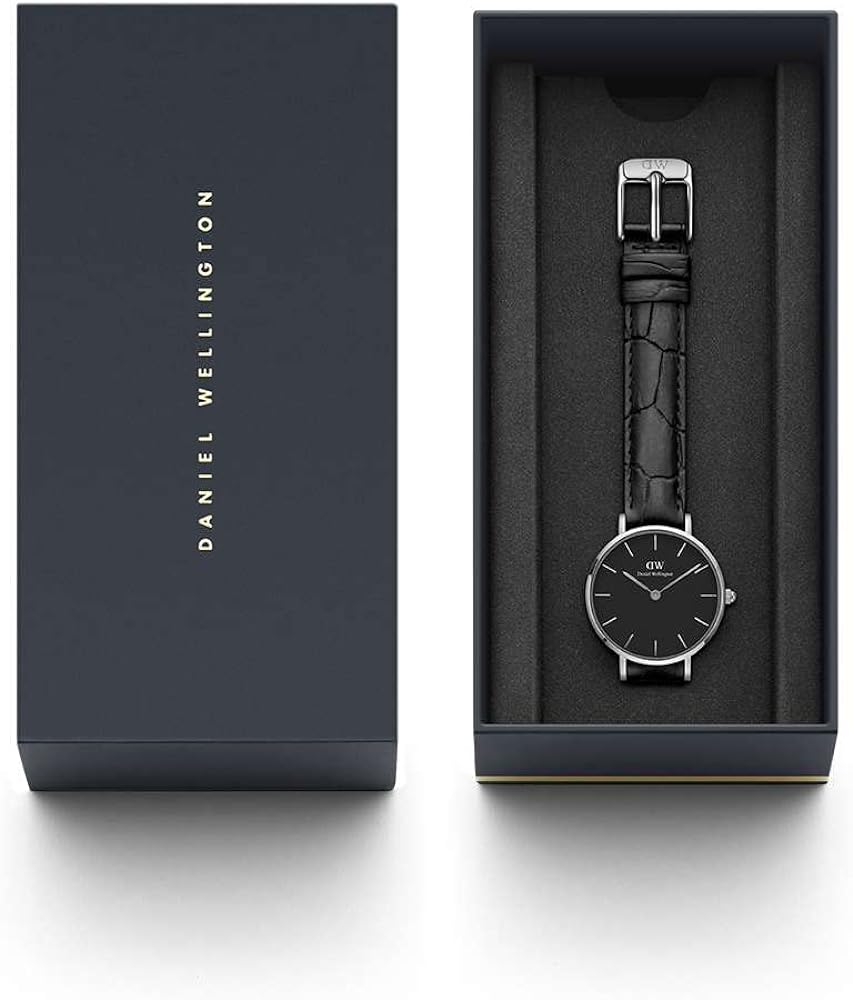  Shop Authentic Daniel Wellington Classic Petite Reading Black Dial Black Leather Strap Watch For Women - DW00100235 - Luxxuri