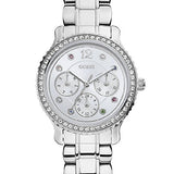  Shop Authentic Guess Enchanting Diamonds Silver Dial Silver Steel Strap Watch for Women - W0305L1 - Luxxuri
