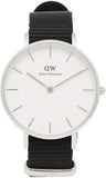  Shop Authentic Daniel Wellington Classic Petite Cornwall White Dial Black NATO Strap Watch For Women - DW00100254 - Luxxuri