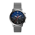  Shop Authentic Fossil Neutra Chronograph Blue Dial Silver Mesh Bracelet Watch for Men - FS5383 - Luxxuri