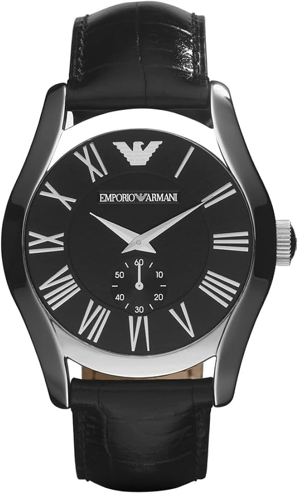  Shop Authentic Emporio Armani Valente Black Dial Black Leather Strap Watch For Men - AR0643 - Luxxuri